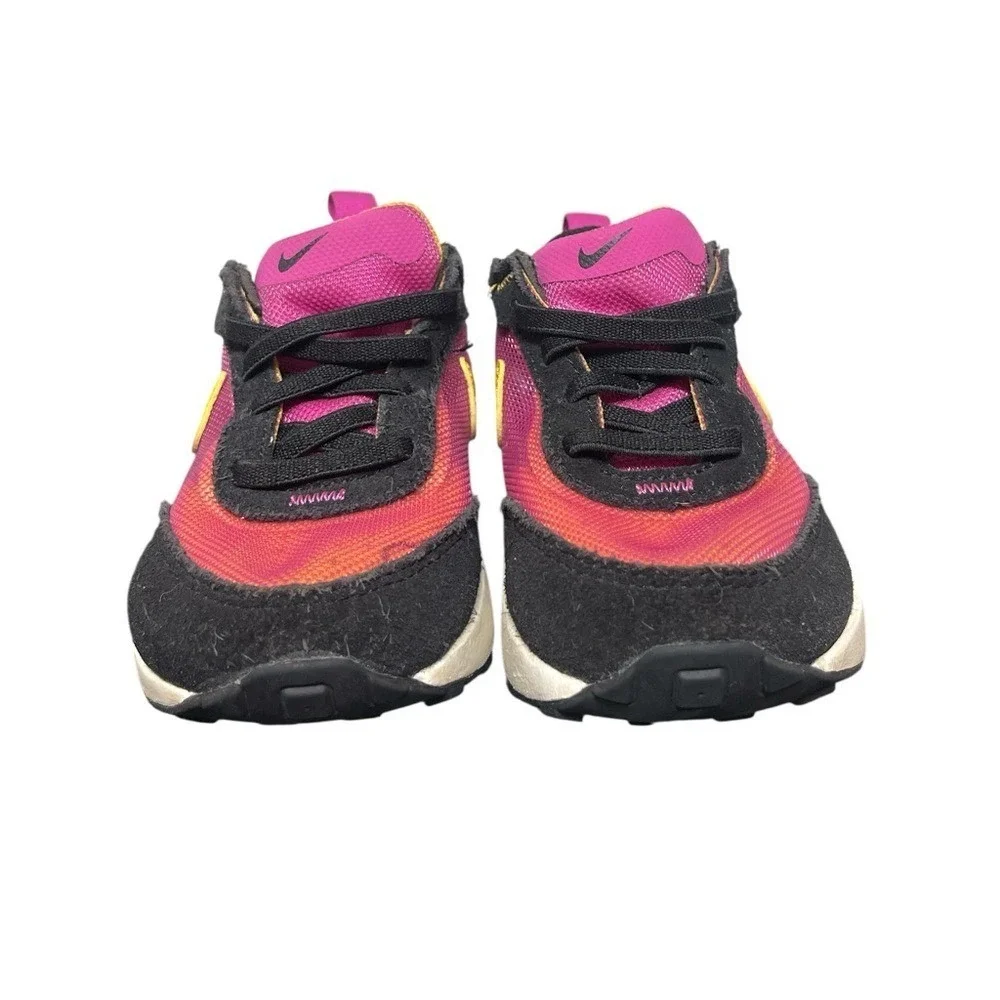 Nike Waffle One Toddler Shoes Size 7C Fuchsia Gold DC0479-600 Mesh Suede Sneaker